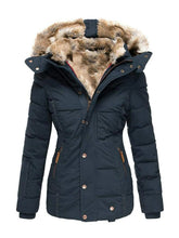 Load image into Gallery viewer, Women's Winter Outdoor Hiking Parka Coat with Faux Fur Lined Outdoor Windproof Coat