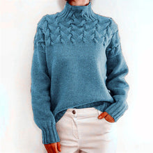 Load image into Gallery viewer, Women's Knitted Turtleneck Sweater