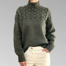 Load image into Gallery viewer, Women's Knitted Turtleneck Sweater