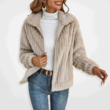 Load image into Gallery viewer, Women's Long Elegance Fleece Cardigan