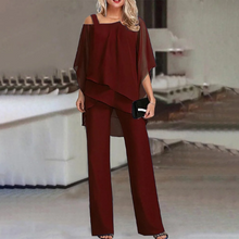 Load image into Gallery viewer, Women's Two-Piece Set| Elegant two-piece set with cold shoulder