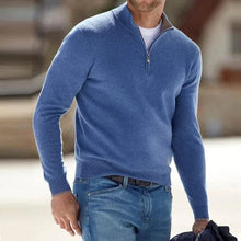 Load image into Gallery viewer, Men's Cashmere Zipper Basic Sweater