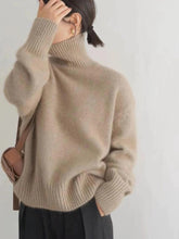 Load image into Gallery viewer, Warm and Comfortable Merino Wool Turtleneck Sweater