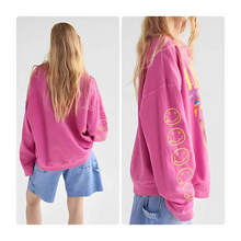 Load image into Gallery viewer, Oversized Smiley Face Sweatshirt