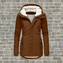 Load image into Gallery viewer, Pleated cotton coat with hood