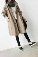 Load image into Gallery viewer, Hooded Waterproof Trench Coat