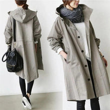 Load image into Gallery viewer, Hooded Waterproof Trench Coat