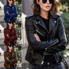 Load image into Gallery viewer, High-quality leather jacket in great colors