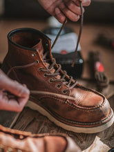 Load image into Gallery viewer, Men's Full Grain Leather Moccasin Toe Work Boots