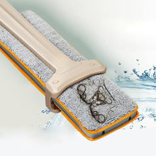 Load image into Gallery viewer, Self-Wringing Double-Sided Flat Microfiber Mop & Broom With 360 degree Spin