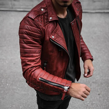 Load image into Gallery viewer, High quality, durable and stylish men's leather jacket