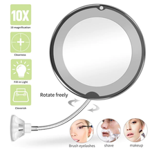Load image into Gallery viewer, 10X Magnifying LED Lighted Flexible Mirror