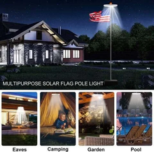Load image into Gallery viewer, Solar Powered Flagpole Lights - All Night Long Last Flag Pole Lights - LED
