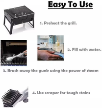 Load image into Gallery viewer, Barbecue Grill Outdoor Steam Cleaning Brush BBQ Cleaner Charcoal Scraper