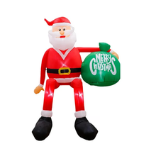 Load image into Gallery viewer, Giant 8FT LED Climbing Santa Inflatable – Premium Outdoor Christmas Decoration