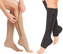Load image into Gallery viewer, Zippered Compression Socks Support Stockings 20-30 mmHg