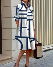 Load image into Gallery viewer, Dress with pockets and geometric print
