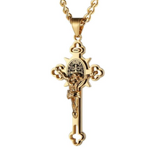 Load image into Gallery viewer, St. Benedict Crucifix Cross Pendant Necklacea
