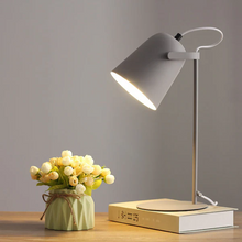 Load image into Gallery viewer, Nordic Macaron Color Creative Iron Bucket Design Light Table Lamp
