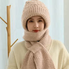 Load image into Gallery viewer, Women's Winter Integrated Ear Protection Windproof Cap Scarf