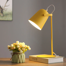 Load image into Gallery viewer, Nordic Macaron Color Creative Iron Bucket Design Light Table Lamp