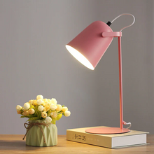 Load image into Gallery viewer, Nordic Macaron Color Creative Iron Bucket Design Light Table Lamp
