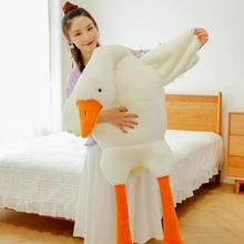 Load image into Gallery viewer, Big White Goose Throw Pillow Duck Sleeping Plush Toy Big Goose Doll Stuffed Toy