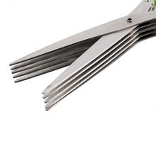 Load image into Gallery viewer, 5 Blade Kitchen Salad Scissors
