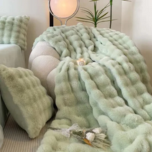 Load image into Gallery viewer, Winter Warm Rabbit Faux Fur Throw Blanket
