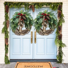 Load image into Gallery viewer, Farmhouse Christmas Wreath, Boho Wreath, Holiday Wreath