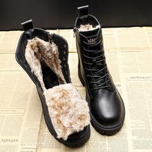 Load image into Gallery viewer, Stylish and durable black leather winter boots
