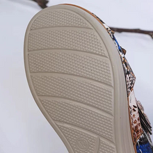 Load image into Gallery viewer, Leopard / Snake Print Orthopedic Leather Wedge Soft Sole Sandals