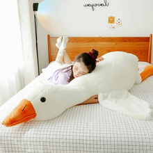 Load image into Gallery viewer, Big White Goose Throw Pillow Duck Sleeping Plush Toy Big Goose Doll Stuffed Toy