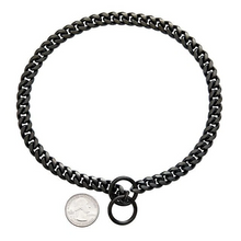 Load image into Gallery viewer, Dog Chain Collar, Black, Gold, Stainless Steel for Dogs Heavy Duty
