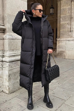 Load image into Gallery viewer, Long, quilted winter coat, warm and elegant