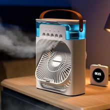 Load image into Gallery viewer, Spray Small Fan Five Hole Humidification Small Refrigeration Air Conditioner Mini Fan Water Cooled Silent Air Cooler