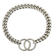 Load image into Gallery viewer, Dog Chain Collar, Black, Gold, Stainless Steel for Dogs Heavy Duty