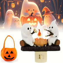 Load image into Gallery viewer, Halloween Ghost Bonfire Night Light - Campfire Flicker Flame Night Light