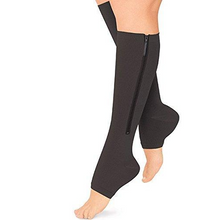 Load image into Gallery viewer, Zippered Compression Socks Support Stockings 20-30 mmHg