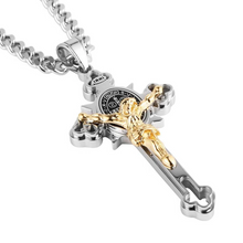Load image into Gallery viewer, St. Benedict Crucifix Cross Pendant Necklacea