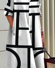 Load image into Gallery viewer, Dress with pockets and geometric print
