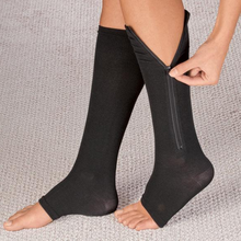 Load image into Gallery viewer, Zippered Compression Socks Support Stockings 20-30 mmHg