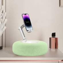 Load image into Gallery viewer, Fuzzy Tablet & Phone Pillow Stand – Multi-Angle Phone Holder for Bed, Car, and Couch