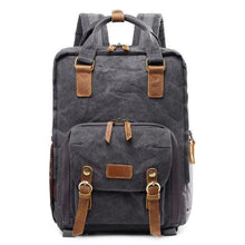 Load image into Gallery viewer, Waterproof Waxed Canvas Camera Backpack