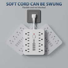 Load image into Gallery viewer, 14-In-1 Power Strip With Surge Protection