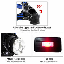Load image into Gallery viewer, 990000LM Rechargeable LED Headlamp Zoomable Torch Tactical Headlight Flashlight