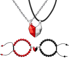 Load image into Gallery viewer, Valentine's Magnetic Heart Couple's Necklace And Bracelet Gift Set