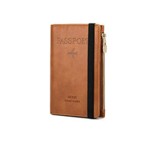 Load image into Gallery viewer, RFID Blocking Leather Card Wallet Travel Multifunctional Passport Case Wallet
