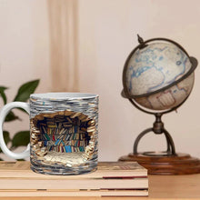 Load image into Gallery viewer, 3D Library Bookshelf Mug, Coffee Mugs Gift for Book Lovers
