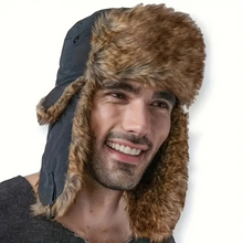 Load image into Gallery viewer, Cozy Faux Fur Winter Earflap Aviator Ski Hat
